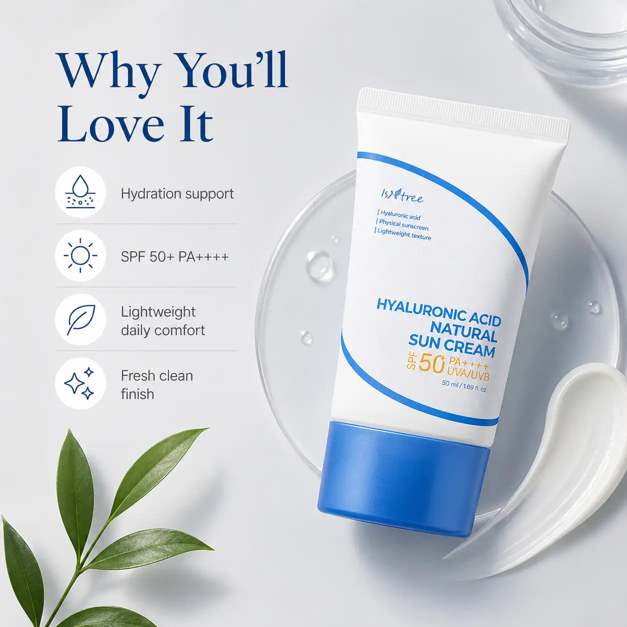 Isntree Hyaluronic Acid Natural Sun Cream SPF 50ml