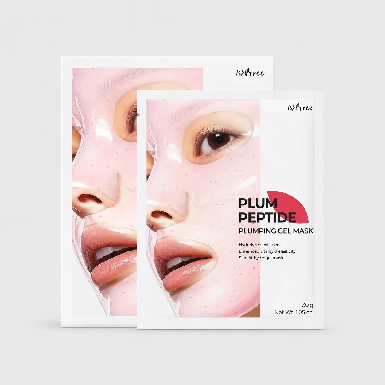 Isntree Plum Peptide Plumping Gel Mask box of four front view