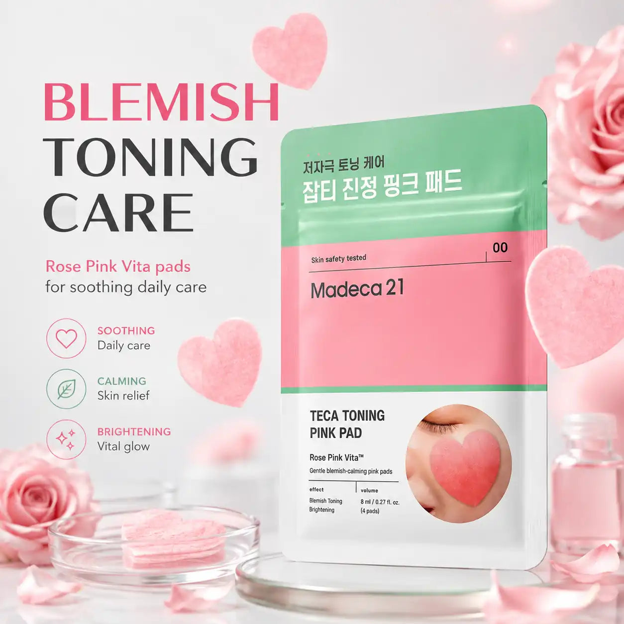 Madeca21 Teca Toning Pink Pad 4ea