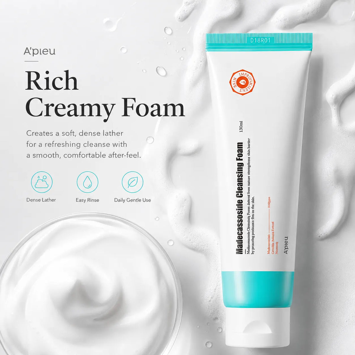 A'pieu Madecassoside Cleansing Foam 130ml