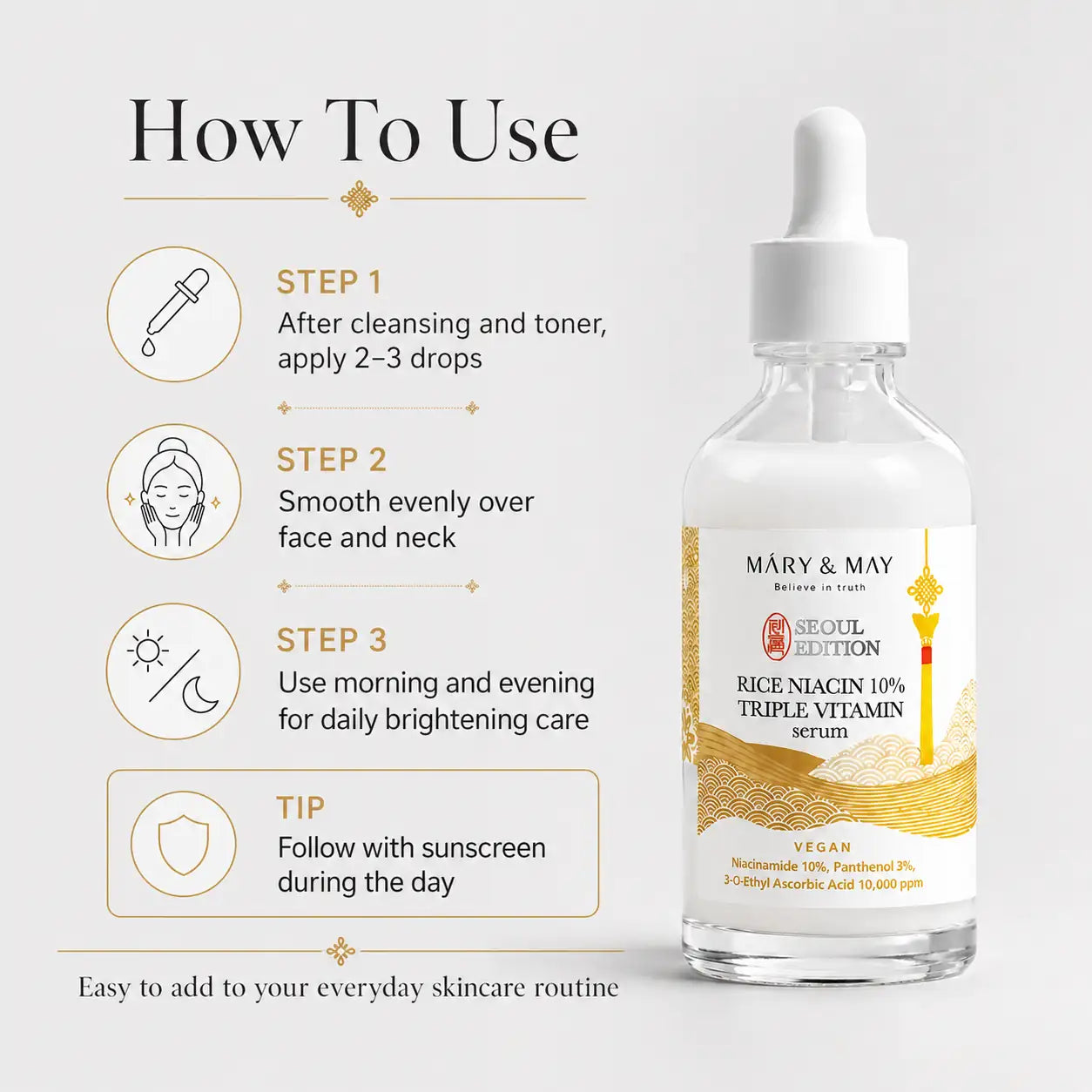 Mary&May Rice Niacin 10% Triple Vitamin Serum 80ml