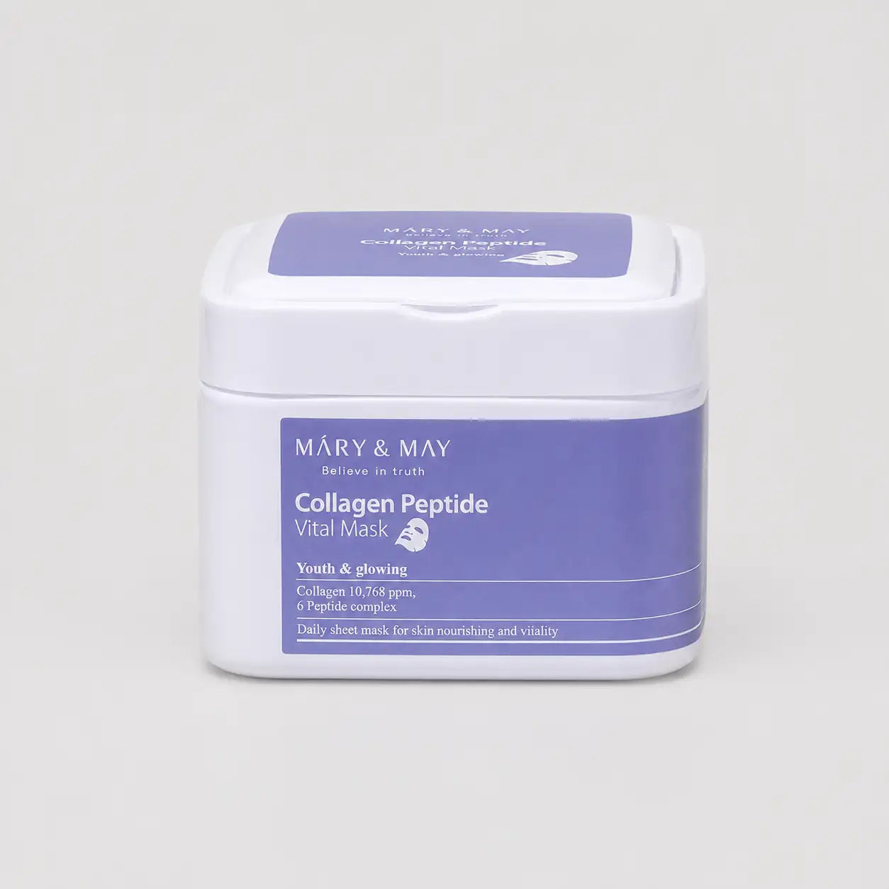 Mary&May Collagen Peptide Vital Mask 30ea box front view