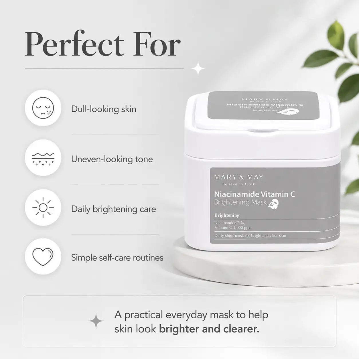 Mary&May Niacinamide Vitamin C Brightening Mask 30ea 400g