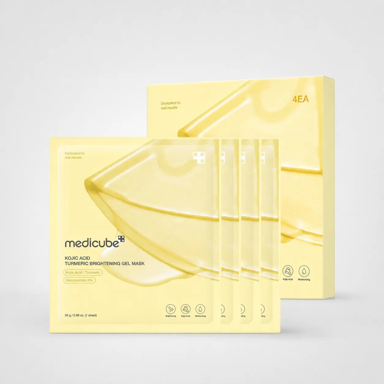 Medicube Kojic Acid Turmeric Brightening Gel Mask 4ea packaging