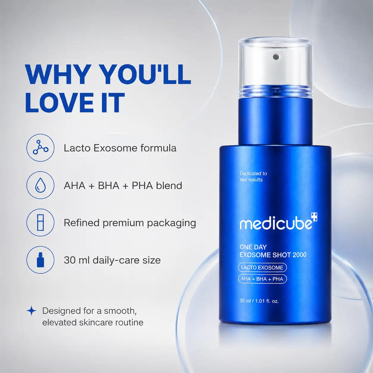 Medicube One Day Exosome Shot Pore Serum 2000 30ml