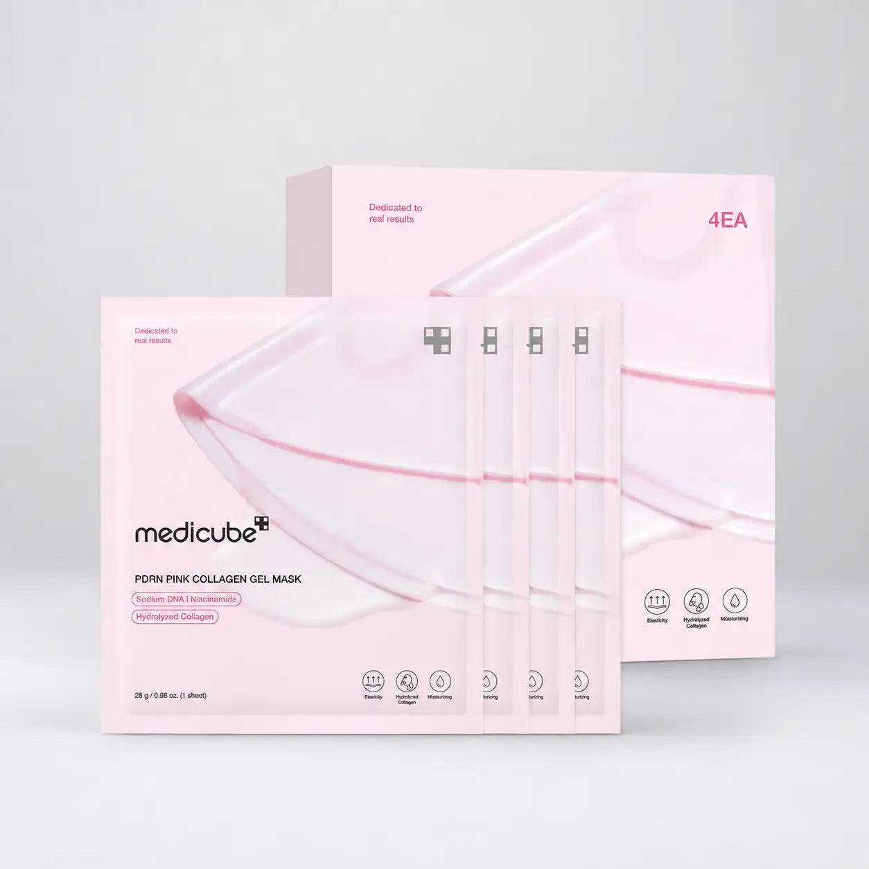 Medicube PDRN Pink Collagen Gel Mask 4ea packaging