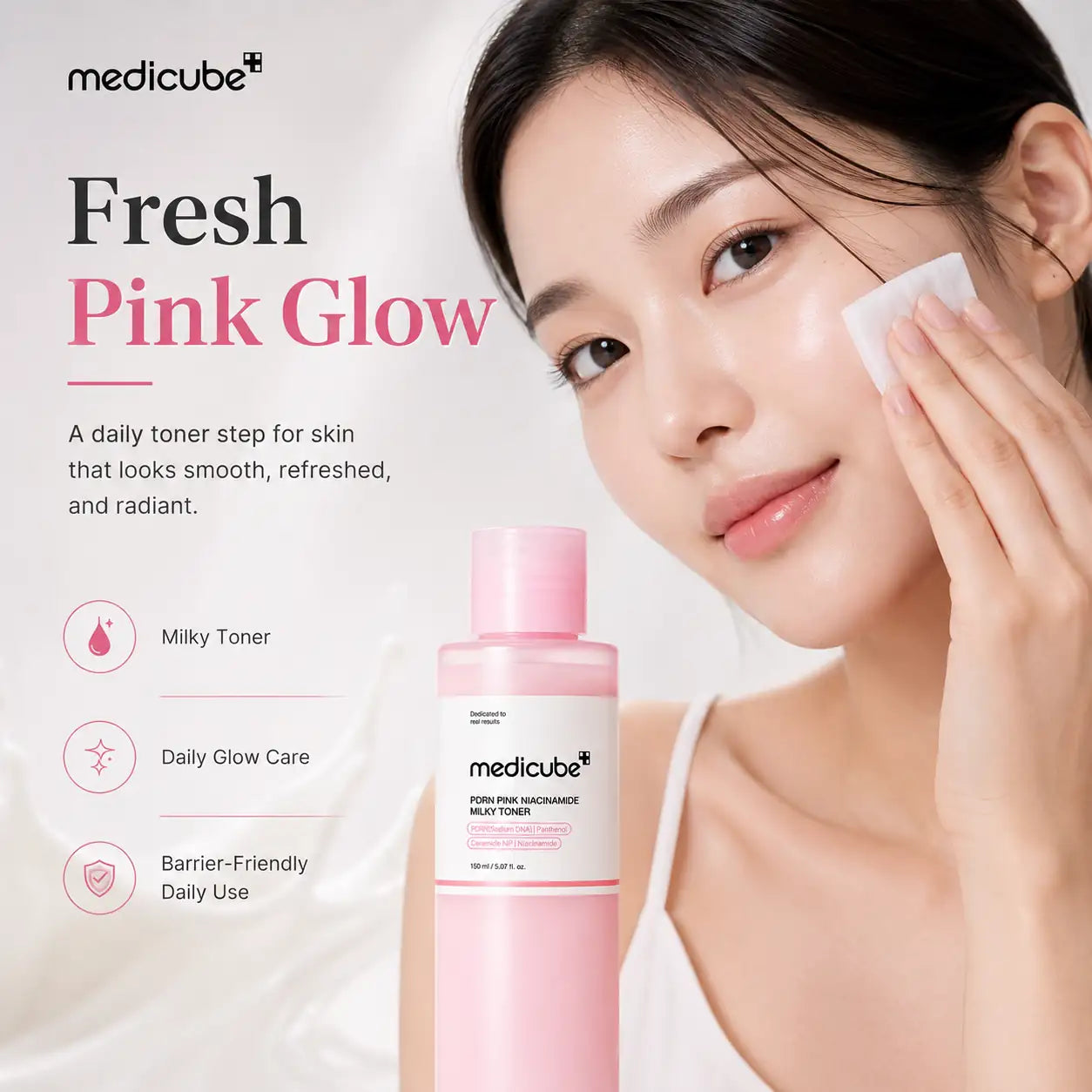 Medicube PDRN Pink Niacinamide Milky Toner 150ml