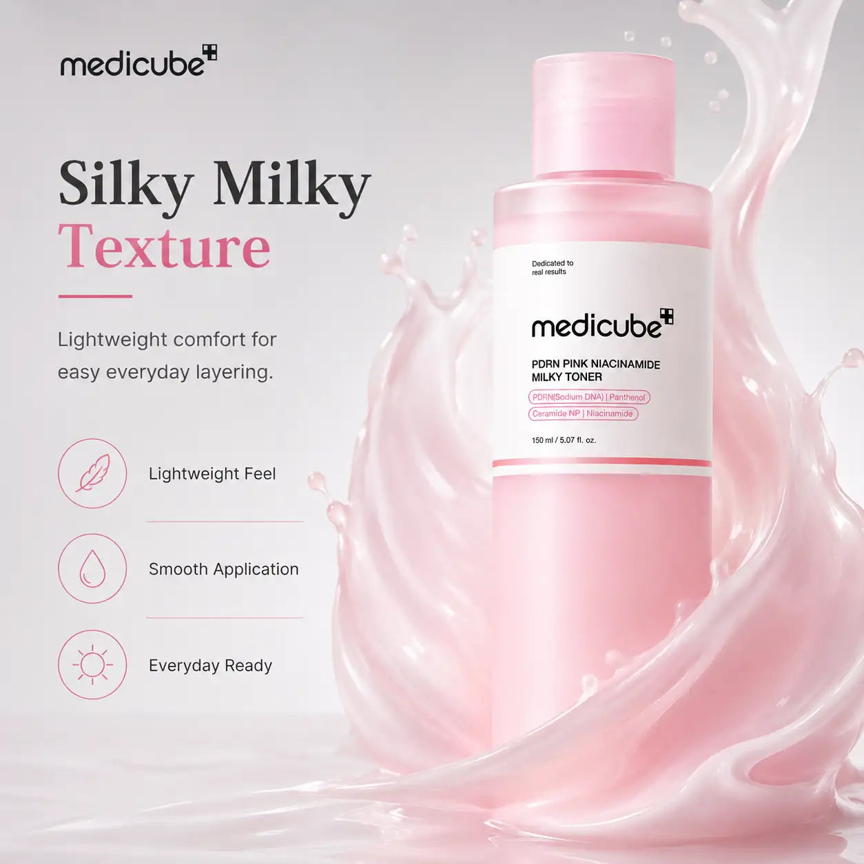 Medicube PDRN Pink Niacinamide Milky Toner 150ml