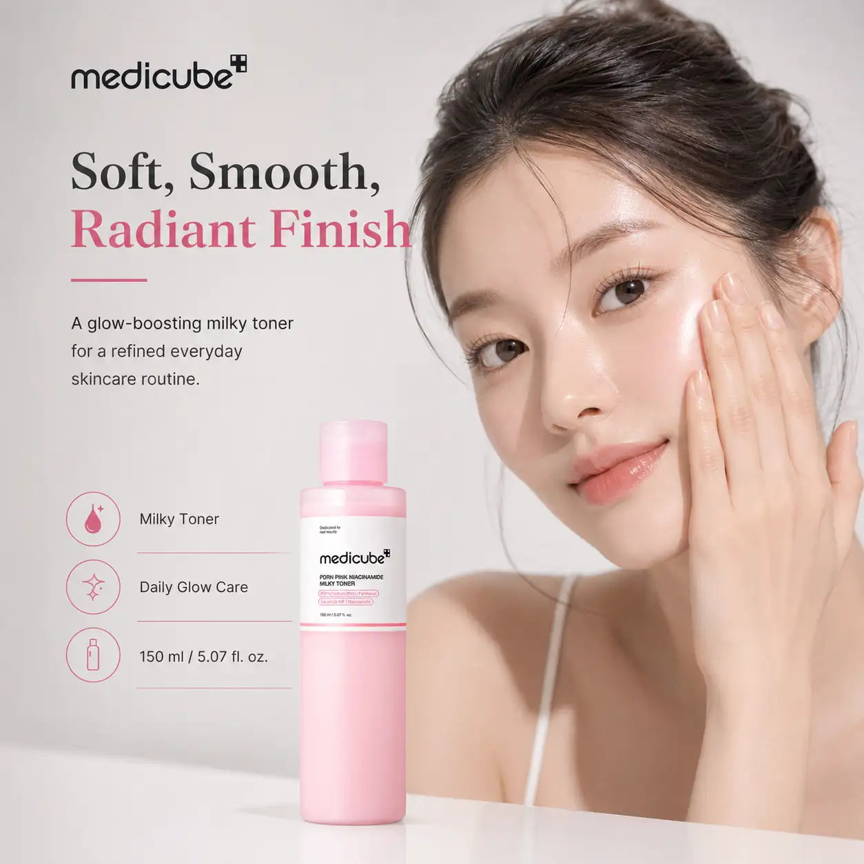 Medicube PDRN Pink Niacinamide Milky Toner 150ml