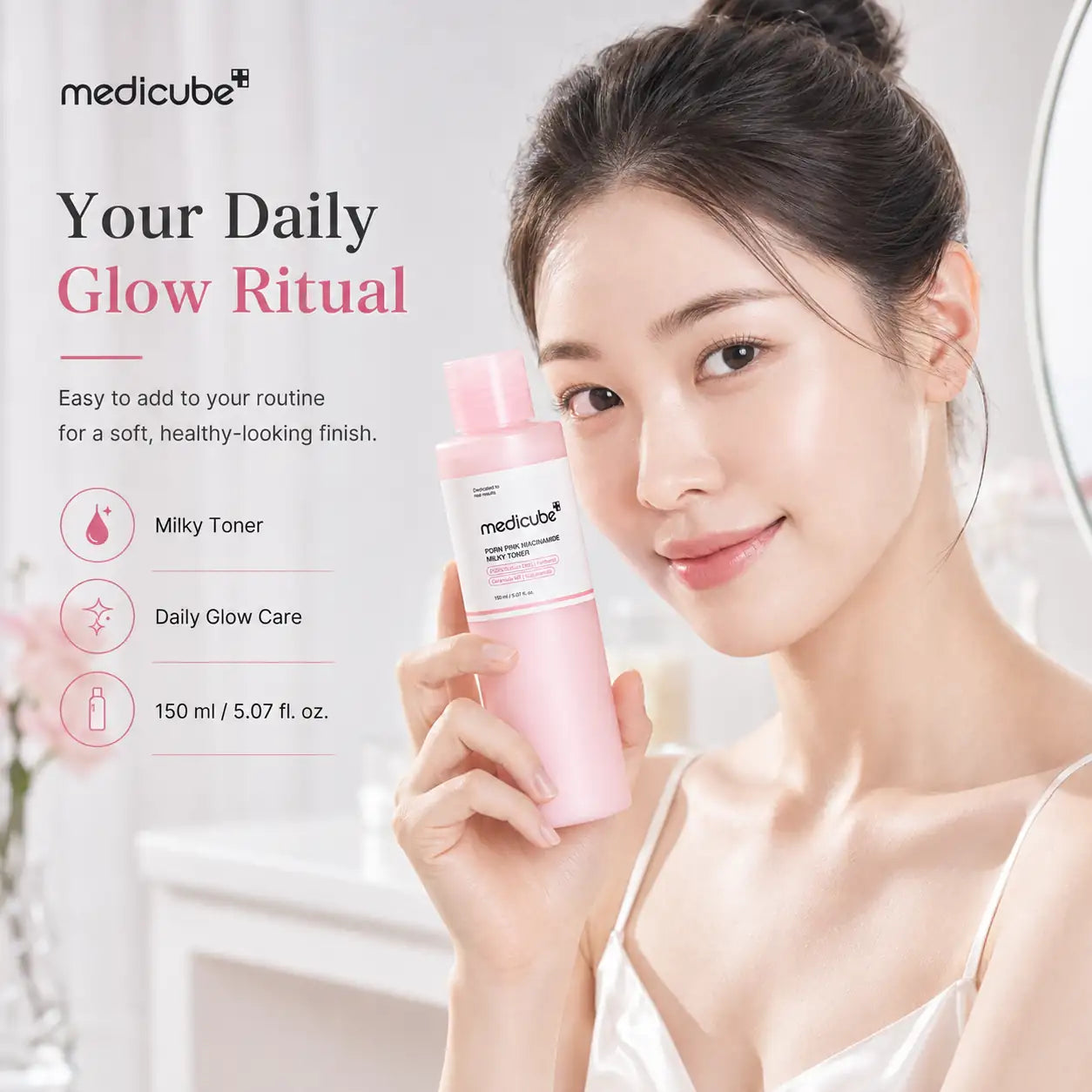 Medicube PDRN Pink Niacinamide Milky Toner 150ml