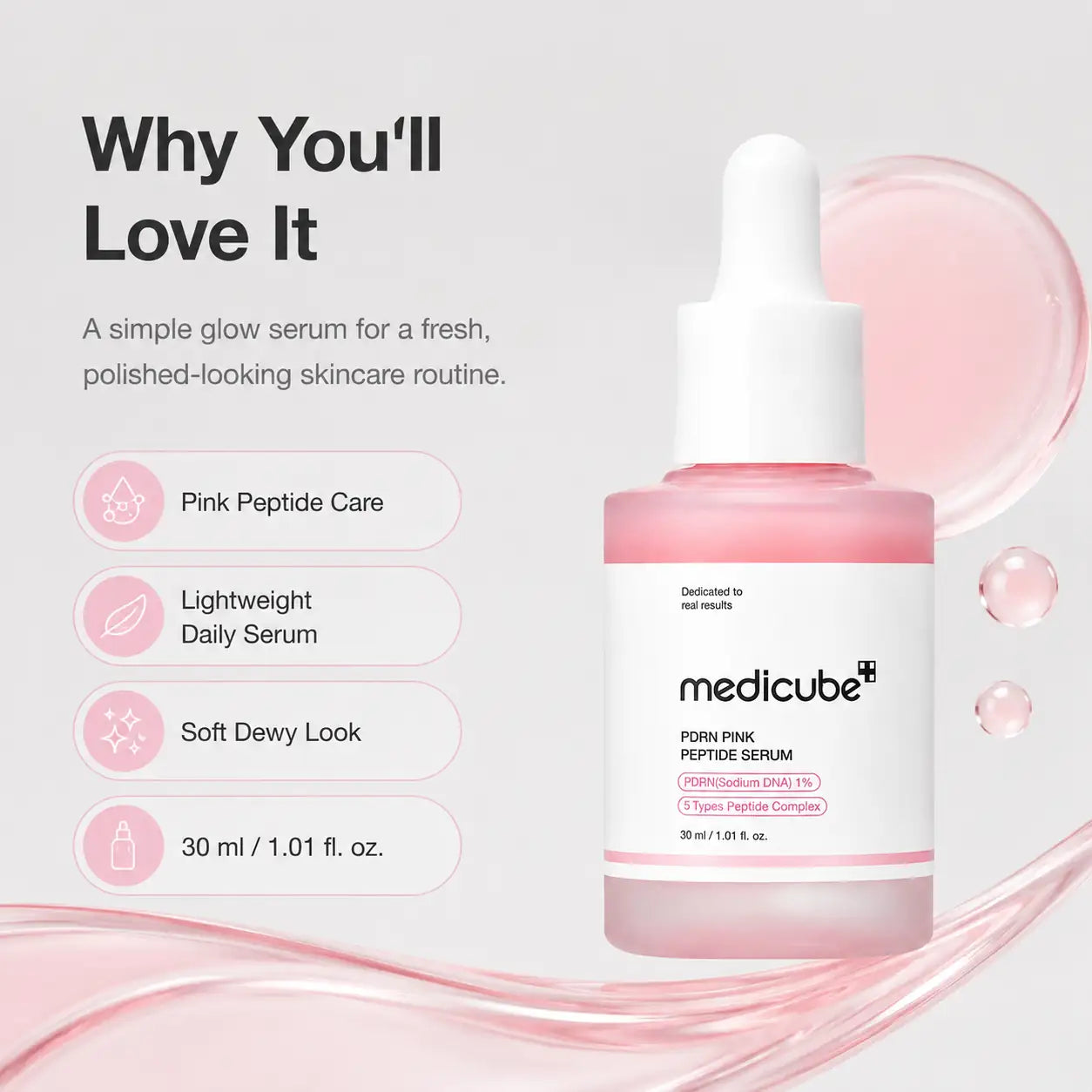 Medicube PDRN Pink Peptide Serum 30ml