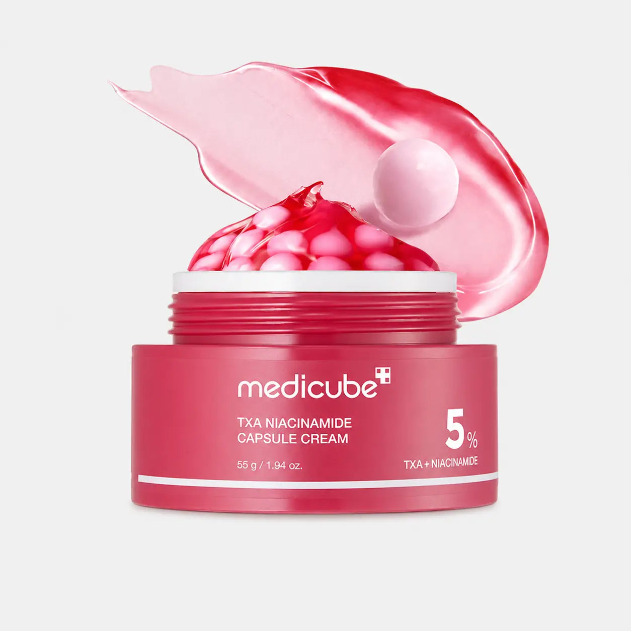 Medicube TXA Niacinamide Capsule Cream 55g jar with capsule and gel