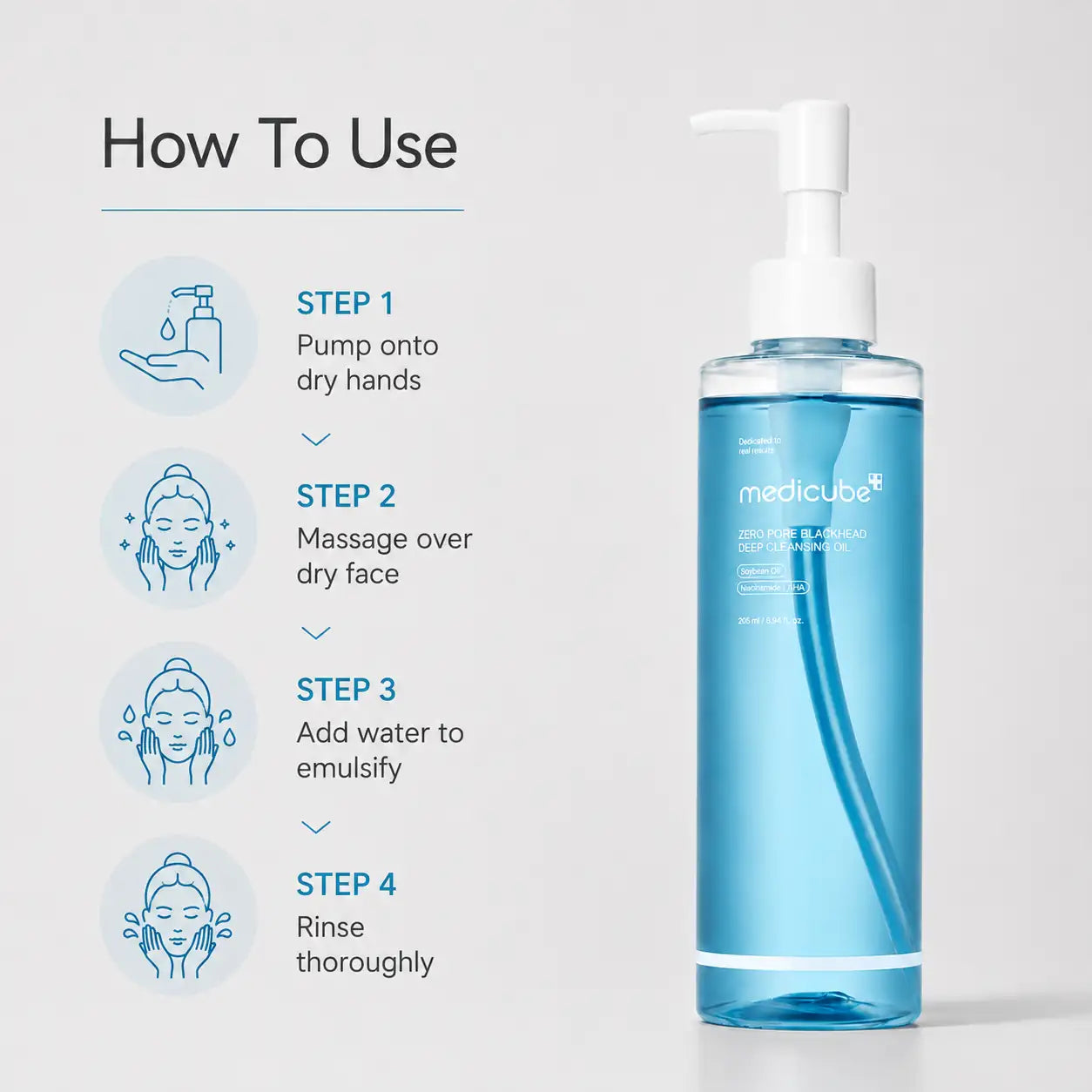 Medicube Zero Pore Blackhead Deep Cleansing Oil 205ml