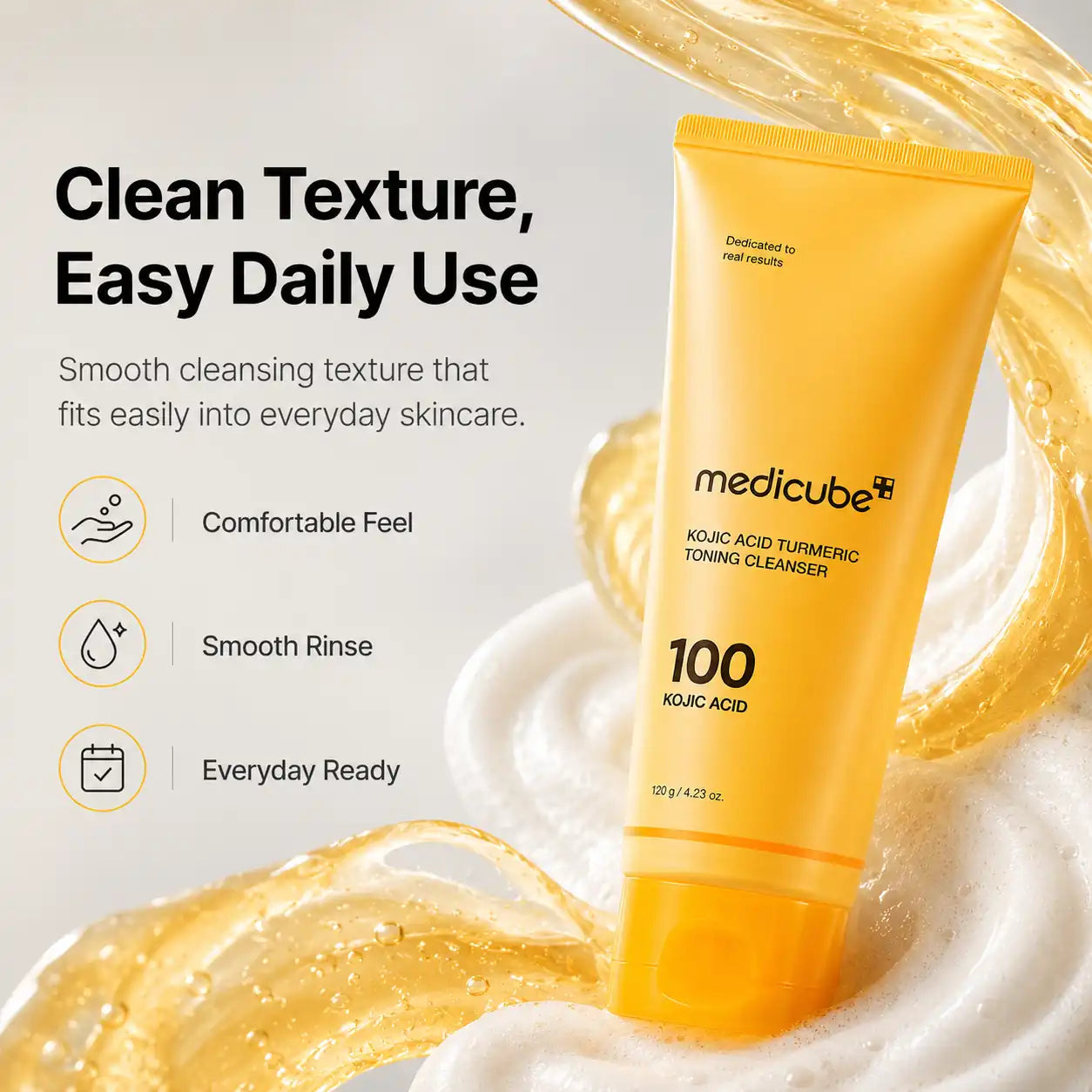 Medicube Kojic Acid Turmeric Toning Cleanser 120g