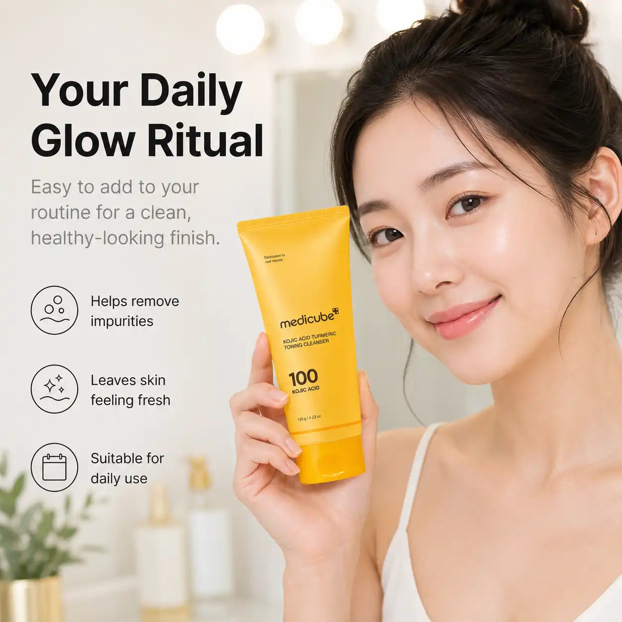 Medicube Kojic Acid Turmeric Toning Cleanser 120g