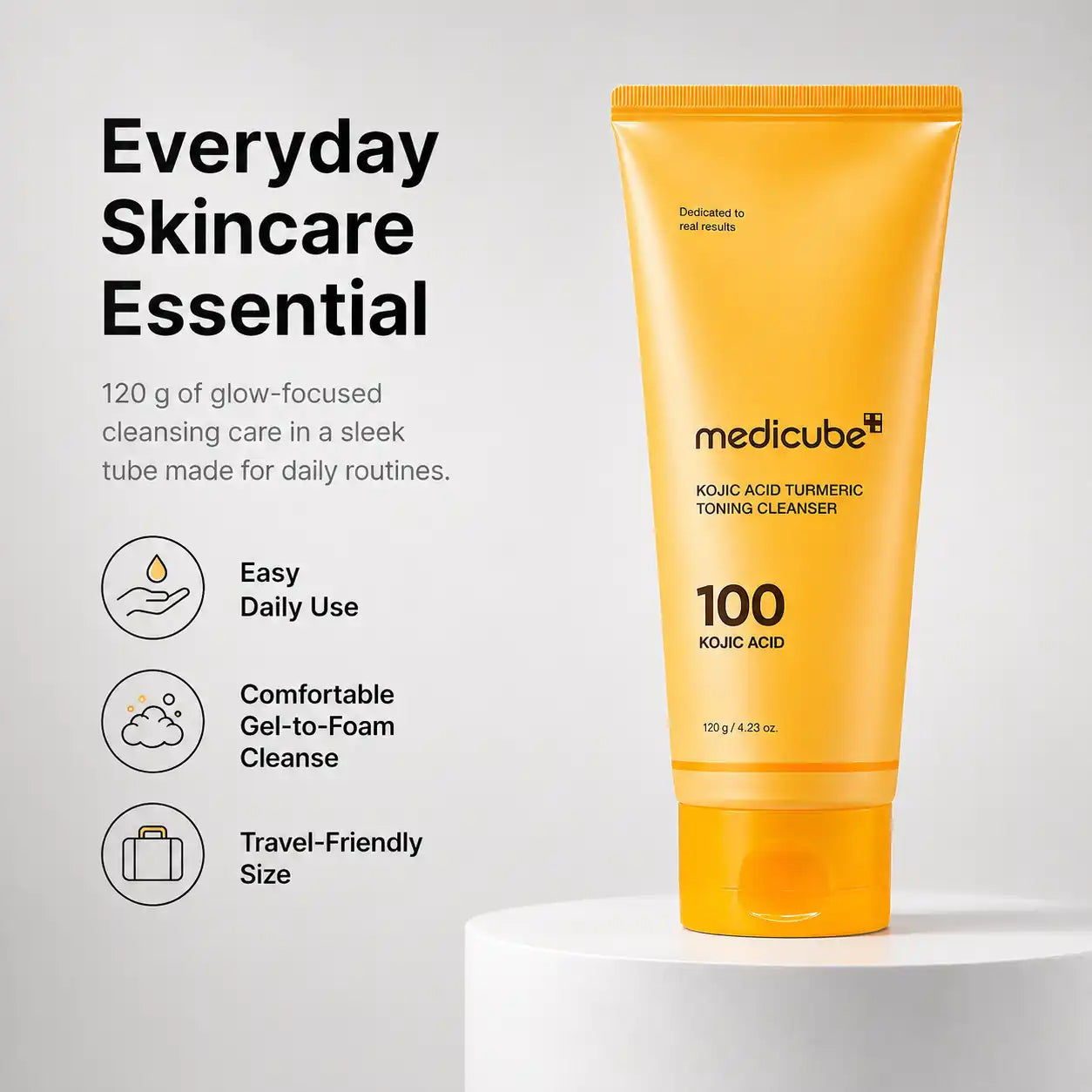 Medicube Kojic Acid Turmeric Toning Cleanser 120g