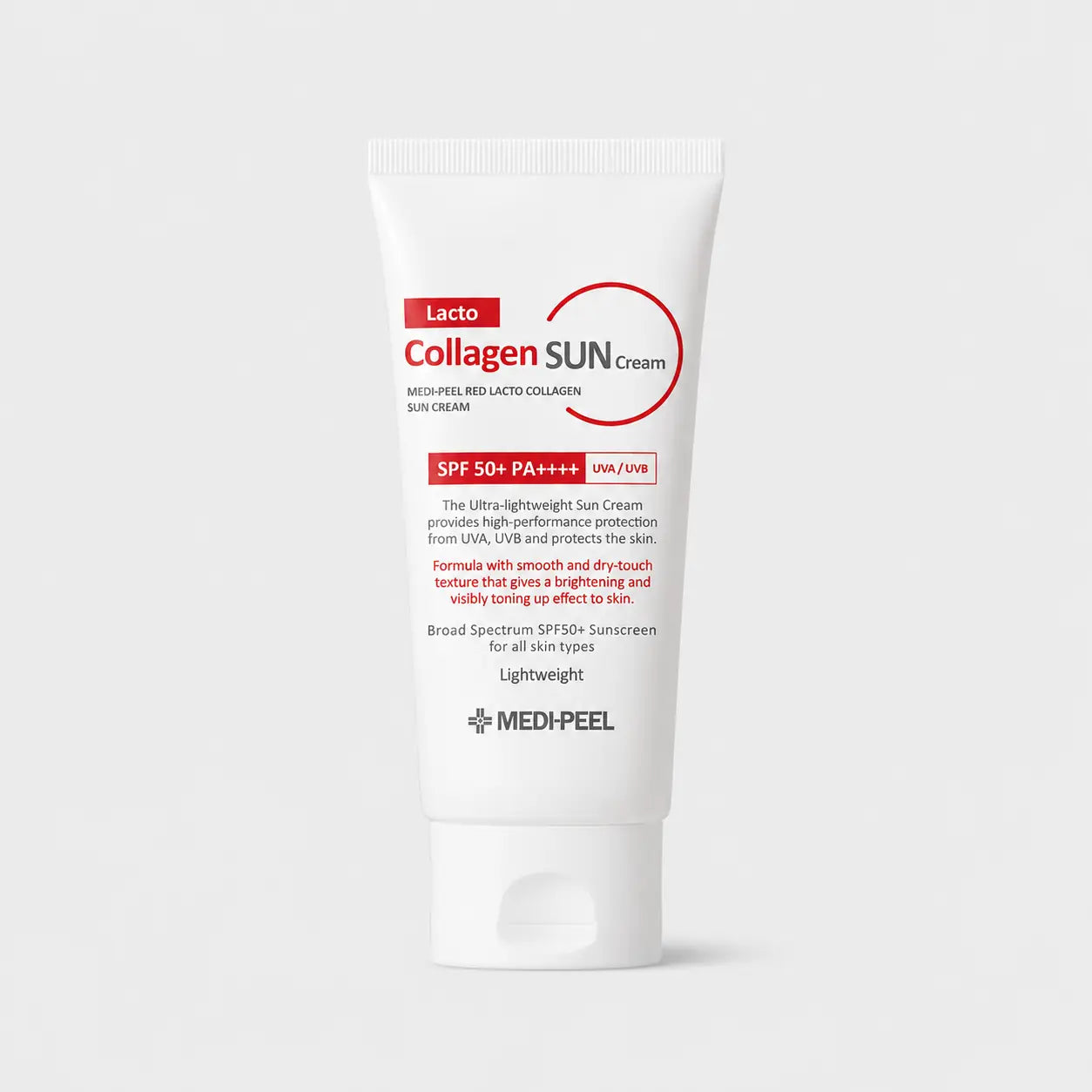 Medi Peel Red Lacto Collagen Sun Cream 50ml SPF50+ PA++++, Korean sunscreen tube