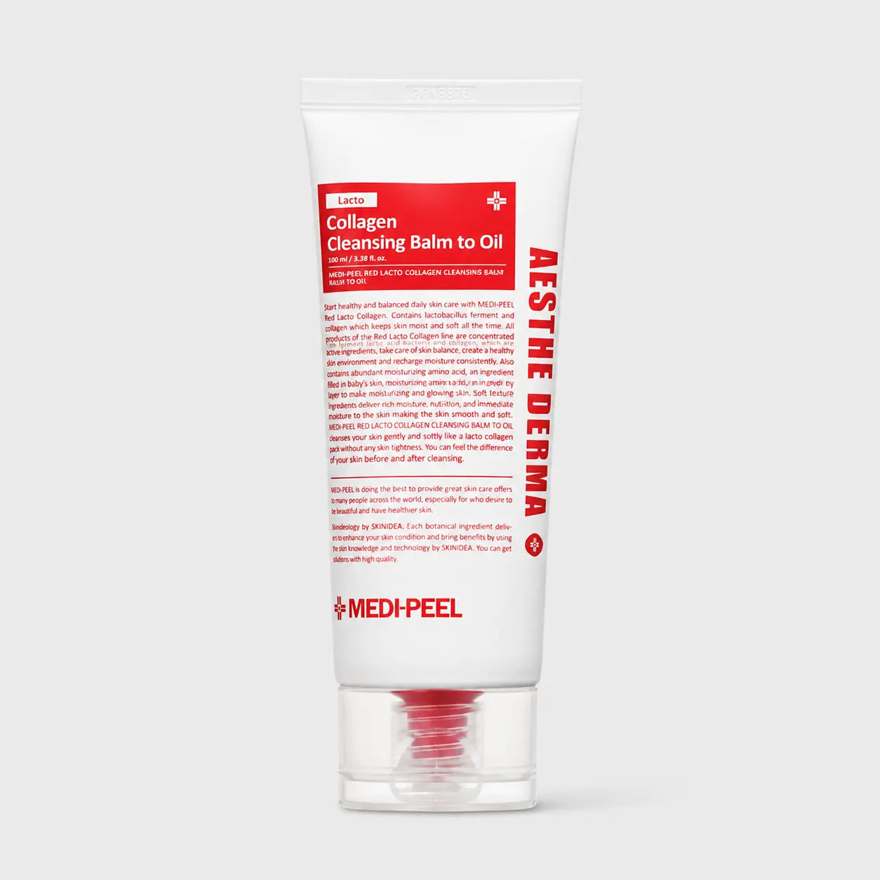 Medi Peel Red Lacto Collagen Cleansing Balm 100g tub, Korean balm to oil makeup remover
