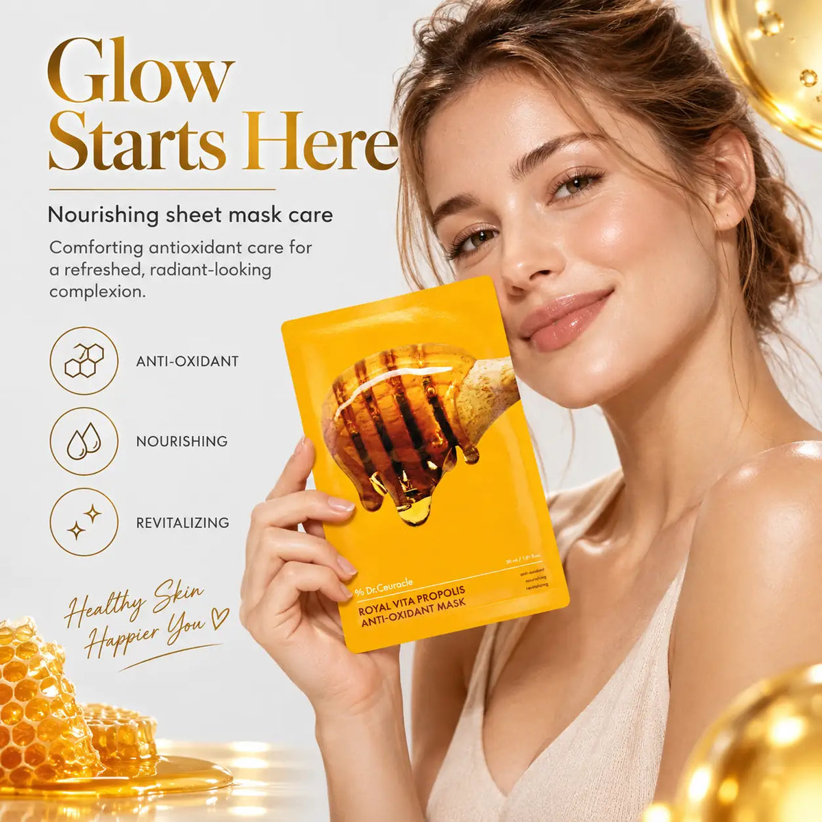 Dr. Ceuracle Royal Vita Propolis Anti Oxidant Mask 10ea