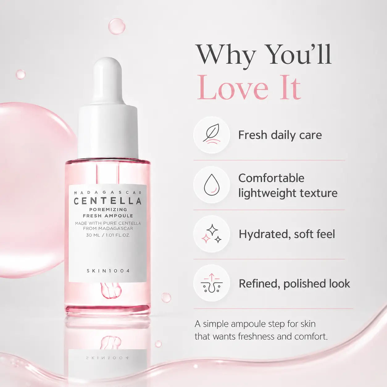 SKIN1004 Madagascar Centella Poremizing Fresh Ampoule 30ml