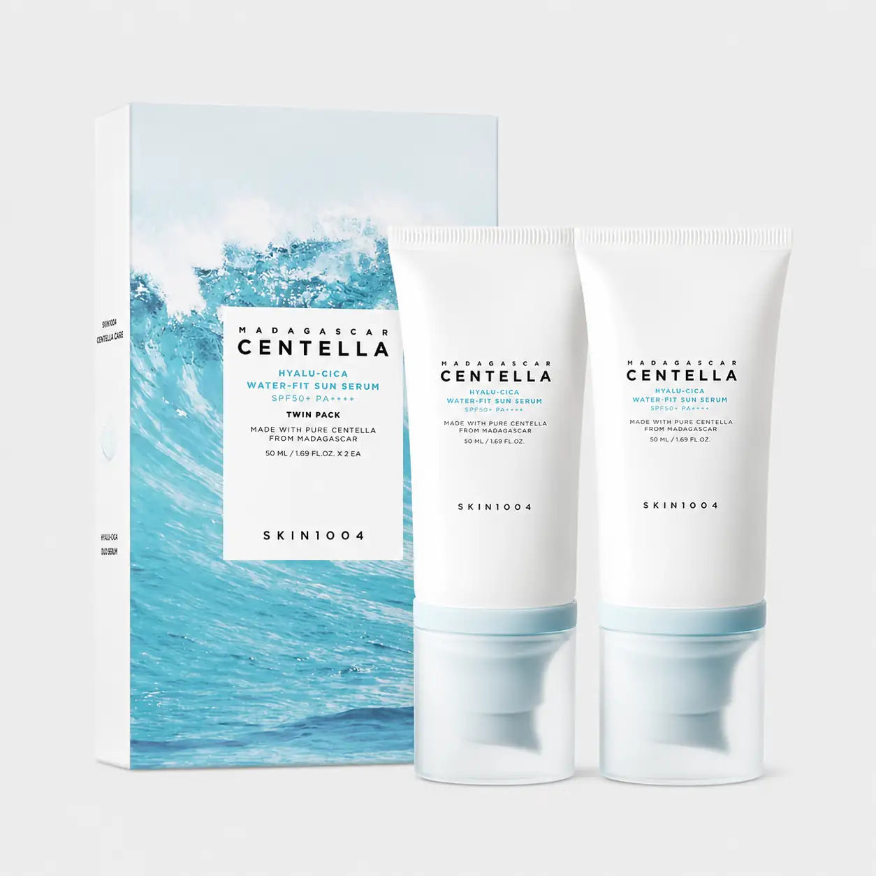 SKIN1004 Hyalu-Cica Water-Fit Sun Serum tube shown upright against a plain background