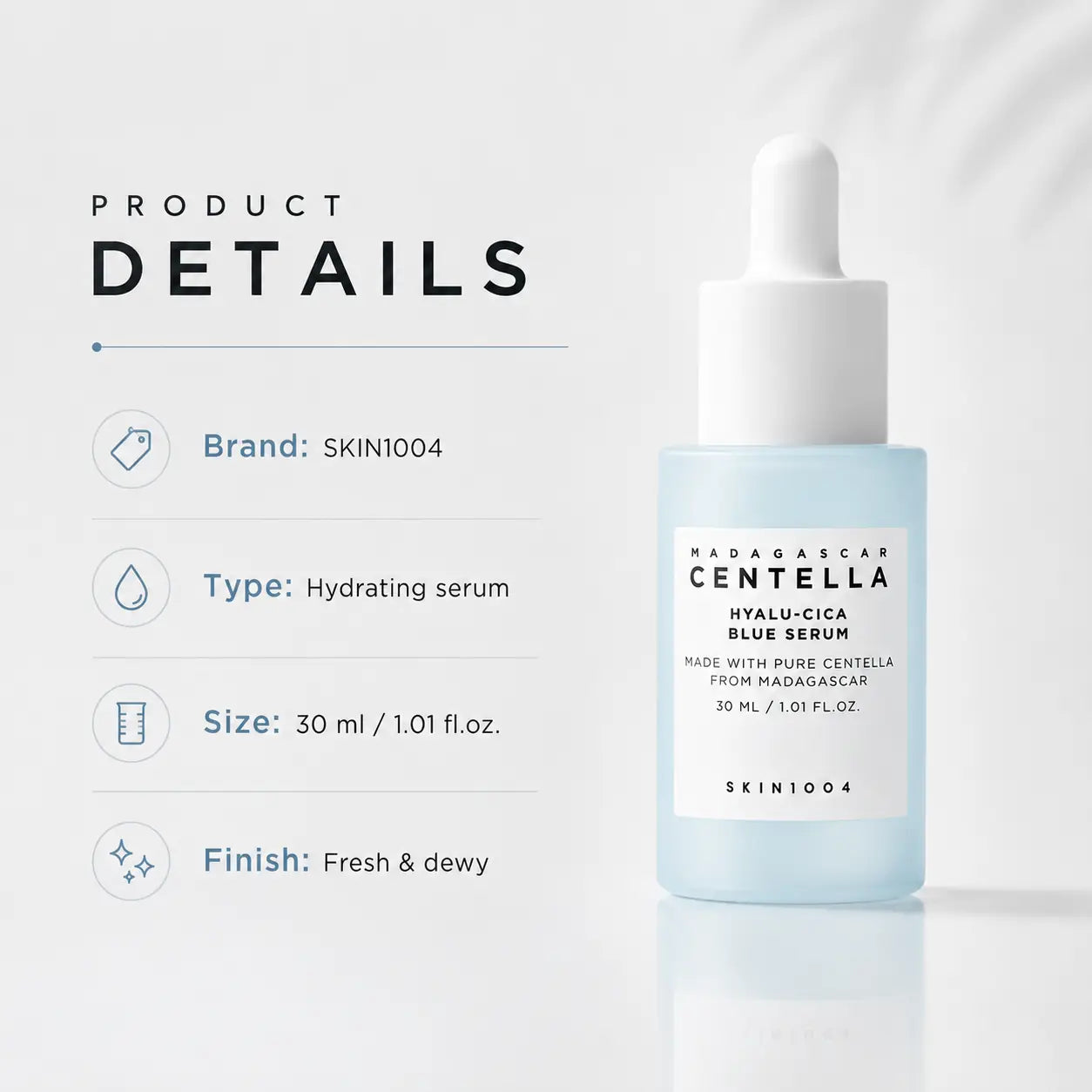 SKIN1004 Madagascar Centella Hyalu-Cica Blue Serum 30ml