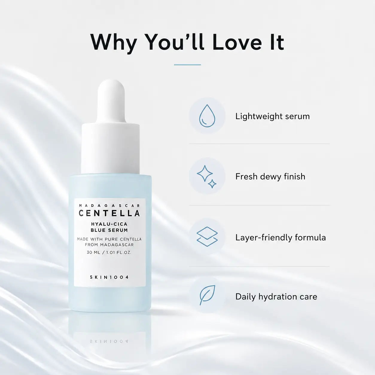 SKIN1004 Madagascar Centella Hyalu-Cica Blue Serum 30ml