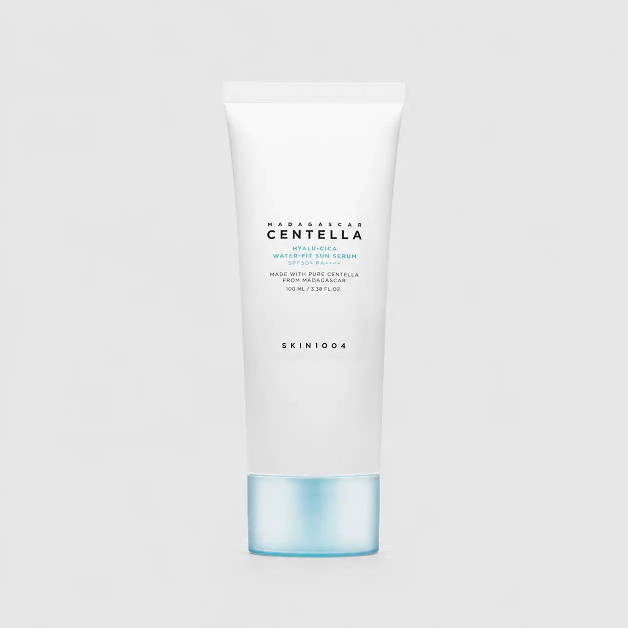 SKIN1004 Hyalu-Cica Water-Fit Sun Serum 100ml tube shown upright against a plain background
