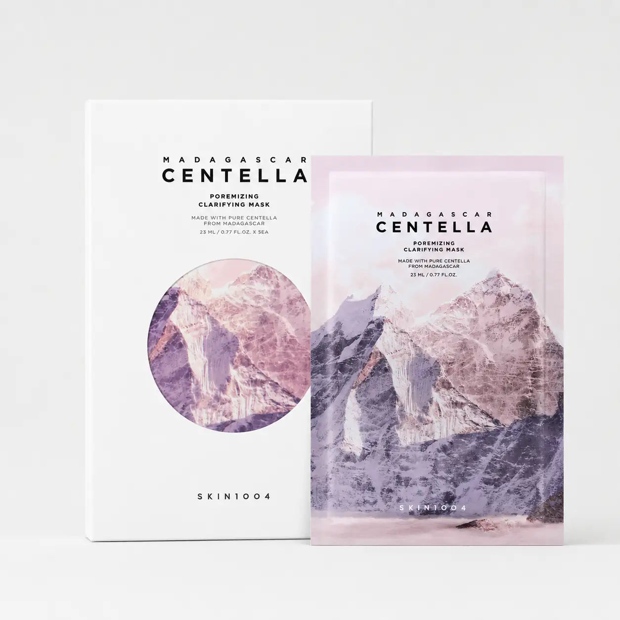 Box of 5 sheet mask sachets shown closed on a plain background