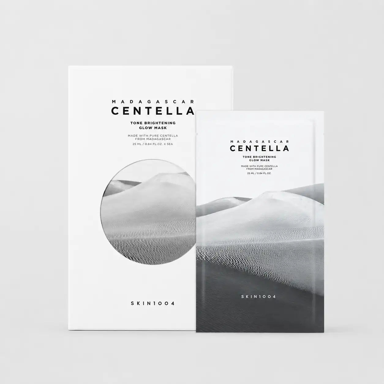 Box of 5 sheet mask sachets shown closed on a plain background
