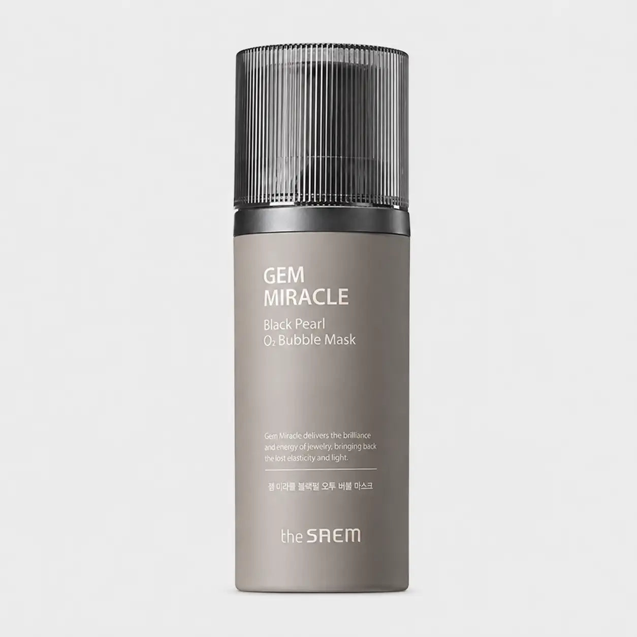 The Saem Gem Miracle Black Pearl 02 Bubble Mask 105g jar, front view