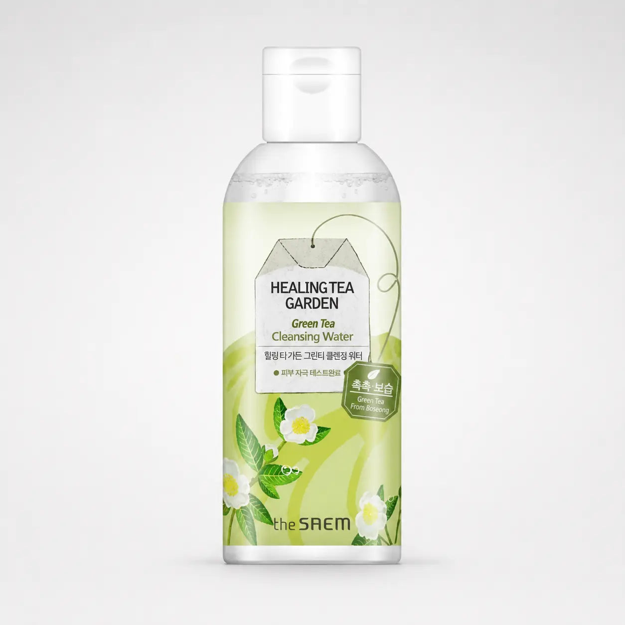 The Saem Healing Tea Garden Green Tea Cleansing Water 300ml bottle, front view