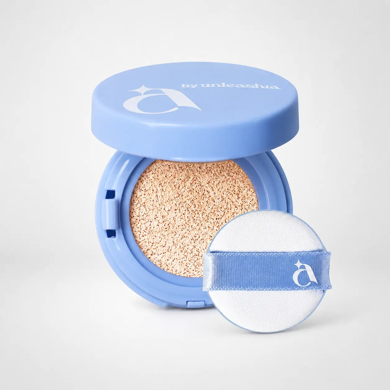 UNLEASHIA hey dew blue cushion compact front