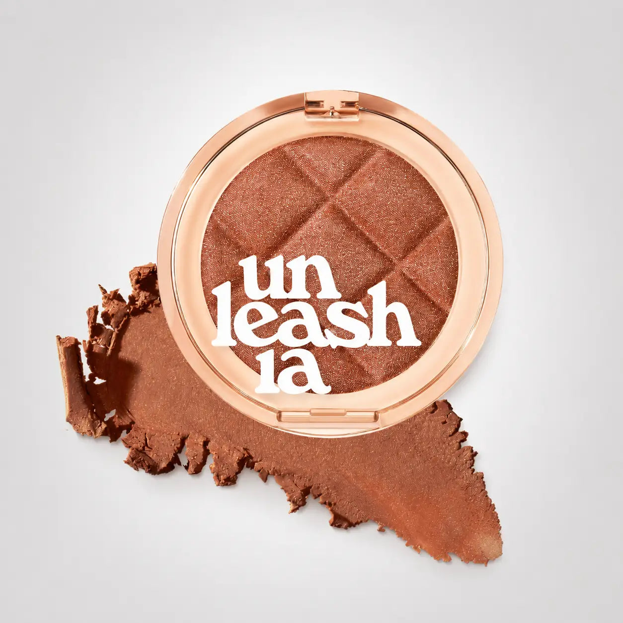 UNLEASHIA waffle blush toasted crumb compact front