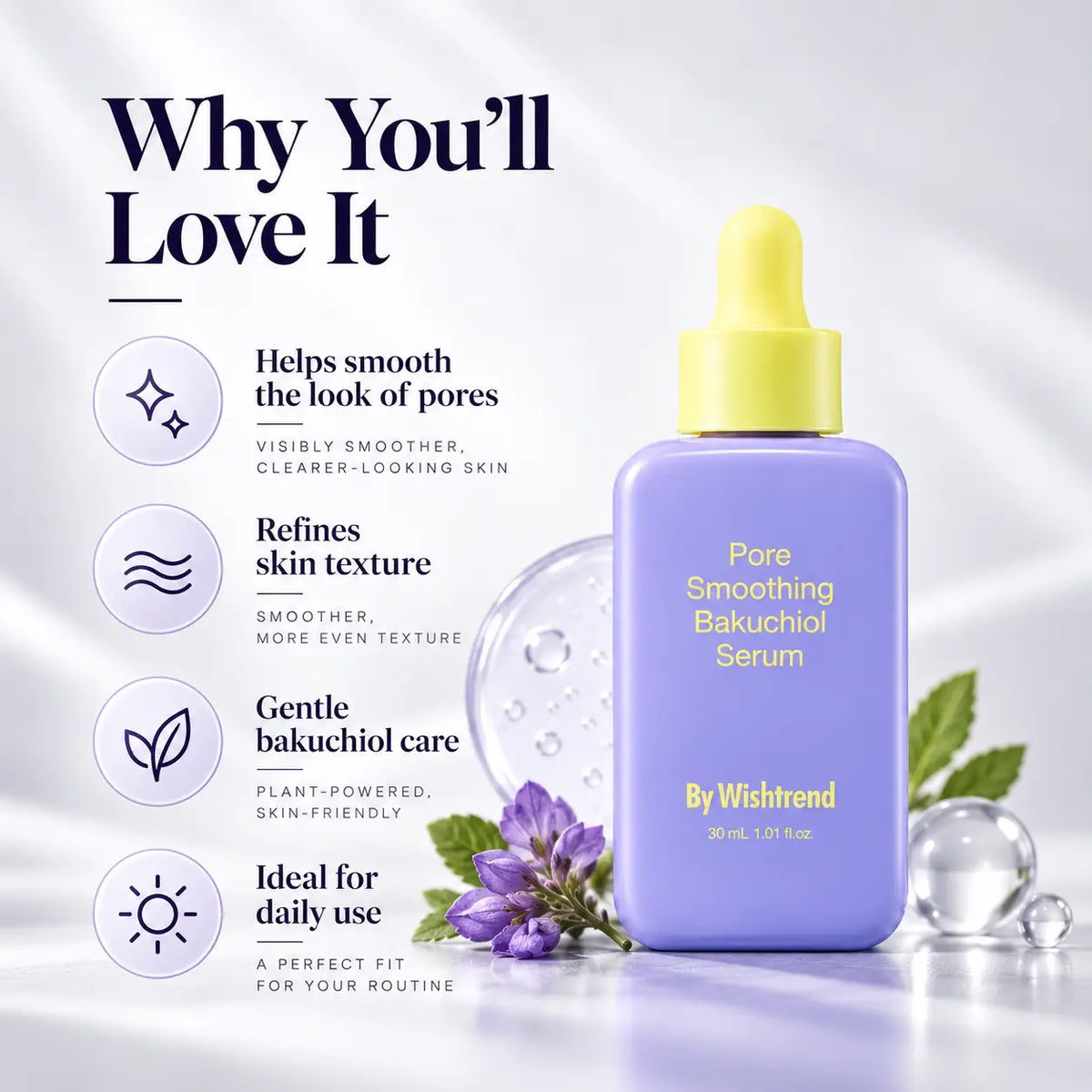 By Wishtrend Pore Smoothing Bakuchiol Serum 30ml